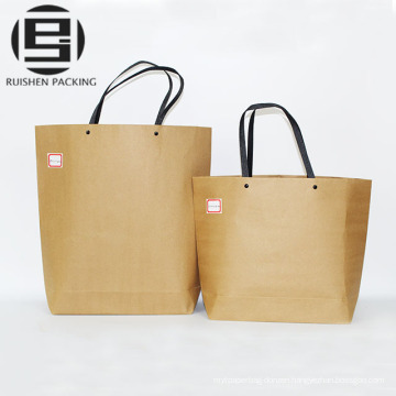 Loop handle brown basket paper bag